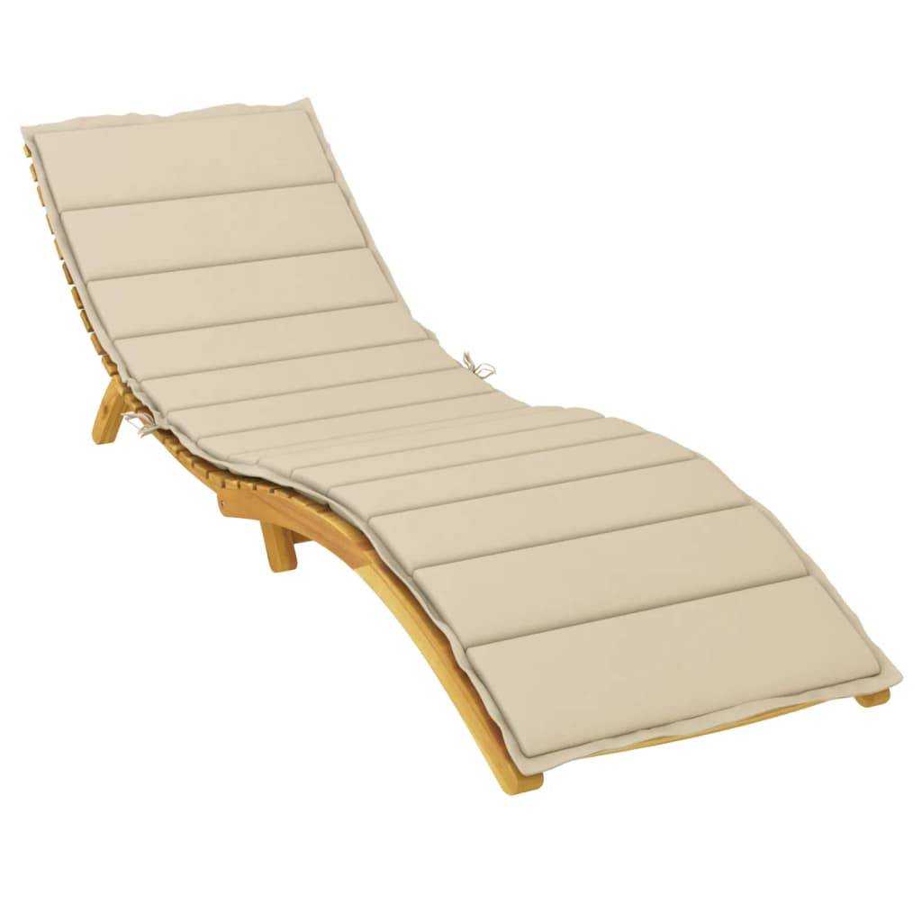 Coussin Bain de soleil | Coussin de chaise longue beige 200x50x3 cm tissu oxford Maison Chic - Image 3