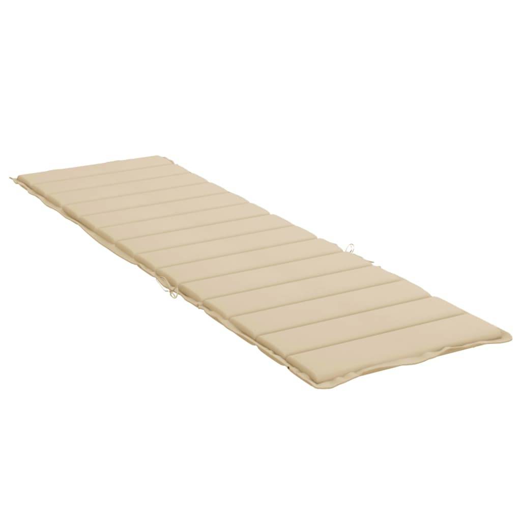 Coussin Bain de soleil | Coussin de chaise longue beige 200x50x3 cm tissu oxford Maison Chic - Image 4