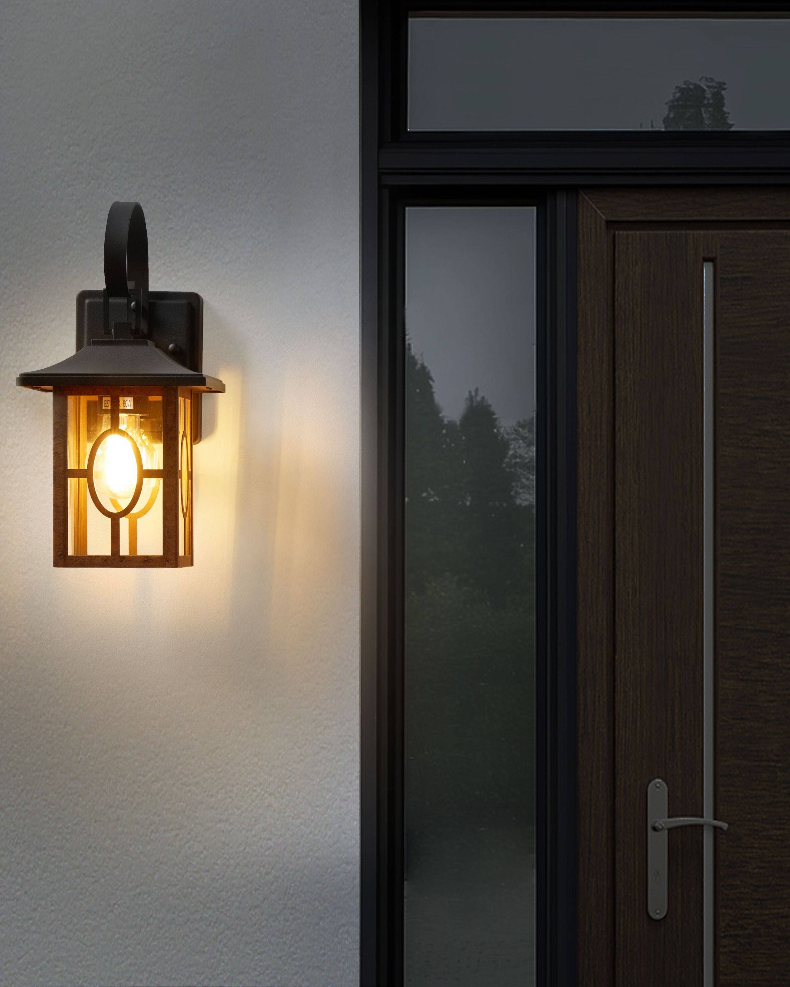 Beliani - Lampe murale pour l'extérieur Verre Marron SHAGGIE - Beliani - Imagen 1