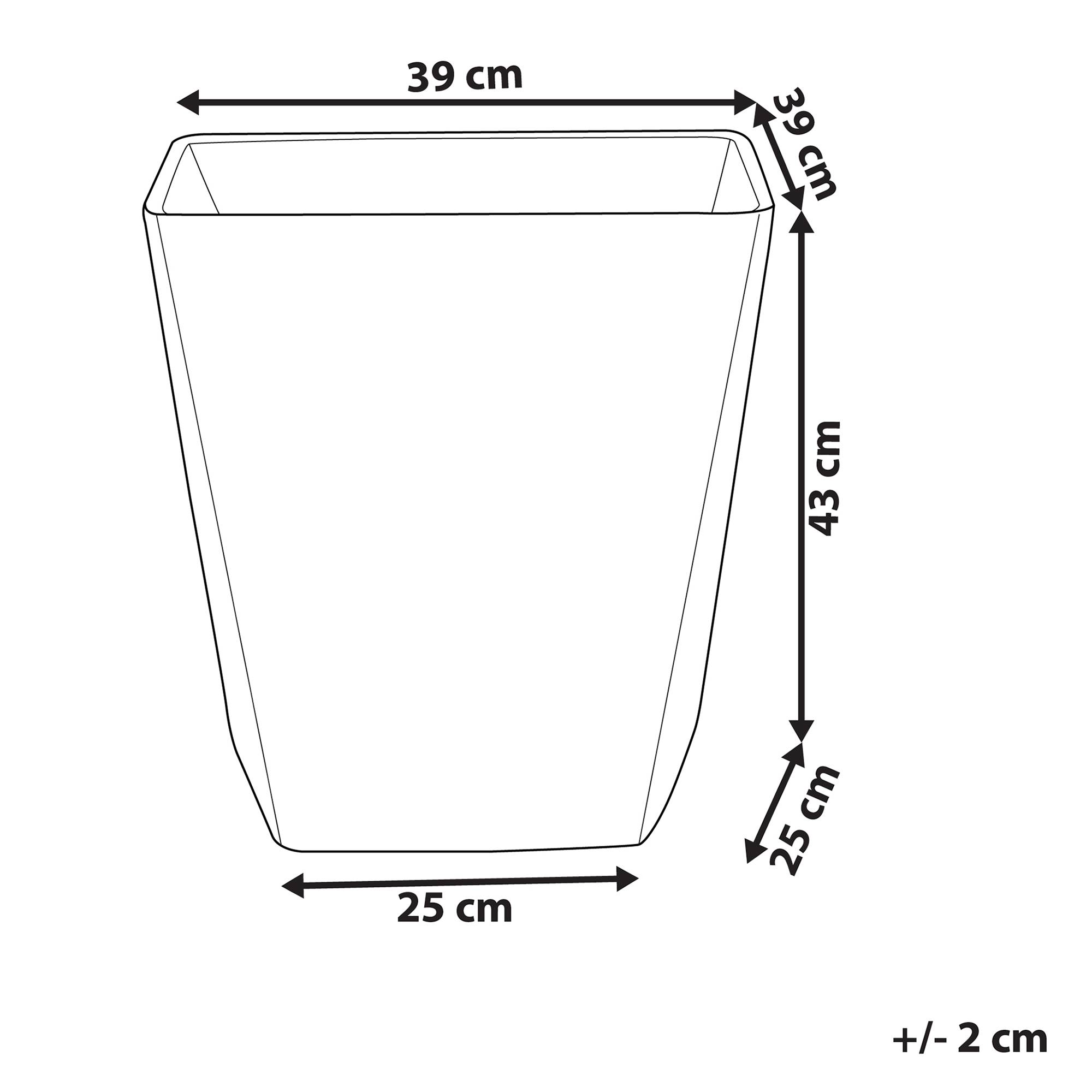 Beliani - Cache-pot d'extérieur Fibre d'argile Gris DELOS - Beliani - Imagen 2