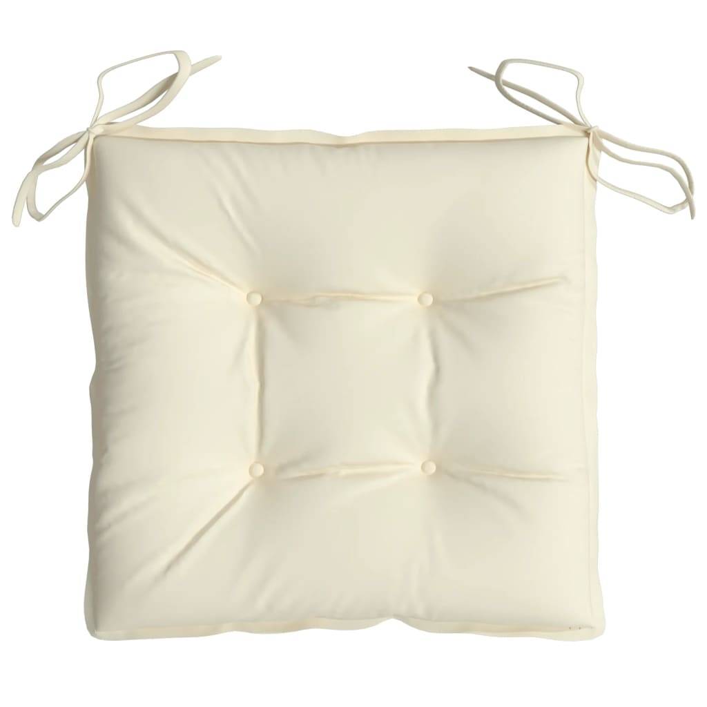PANGIVO - Coussins de chaise tissu oxford blanc crème 40 x 40 x 7 cm - PANGIVO - Image 6