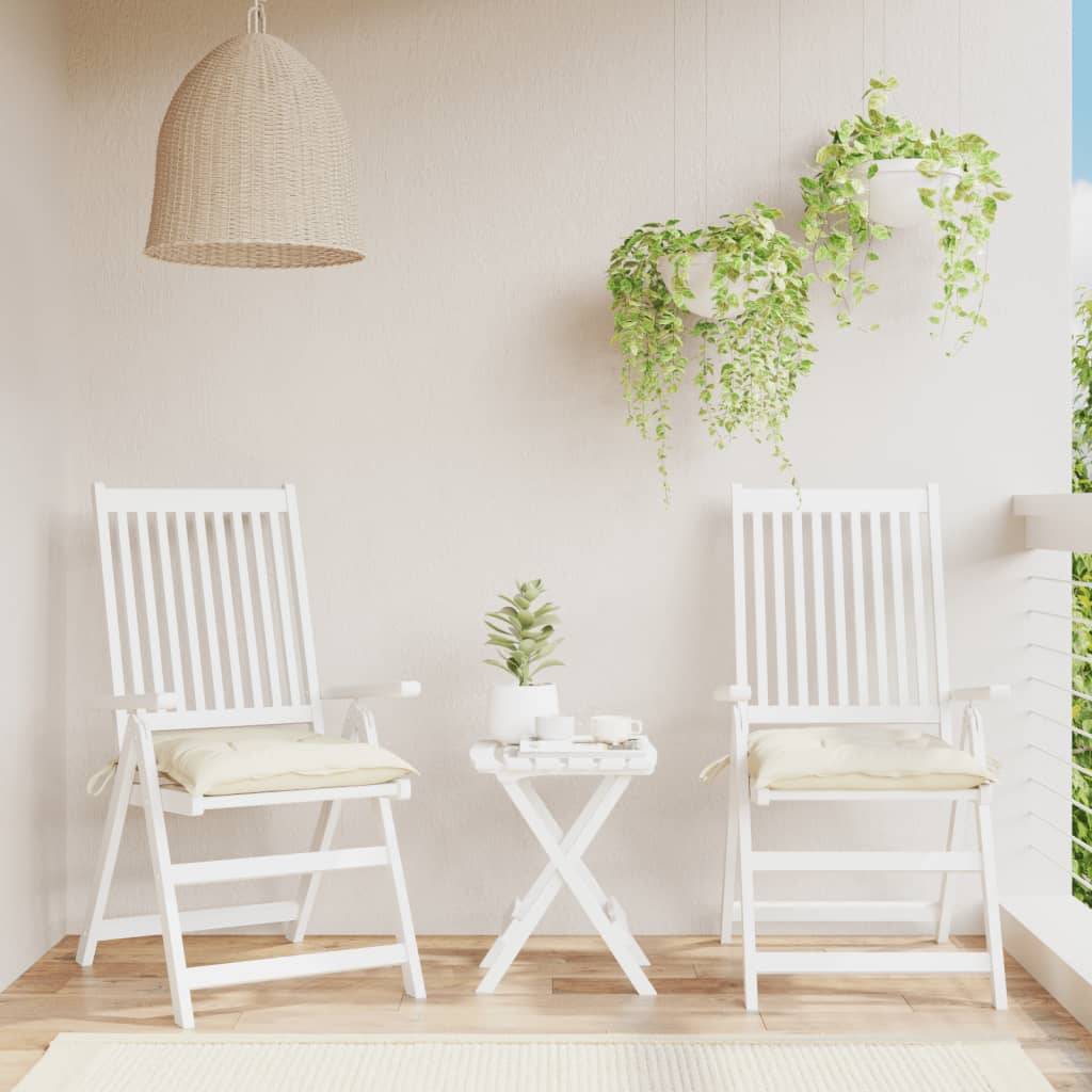 PANGIVO - Coussins de chaise tissu oxford blanc crème 40 x 40 x 7 cm - PANGIVO - Image 1