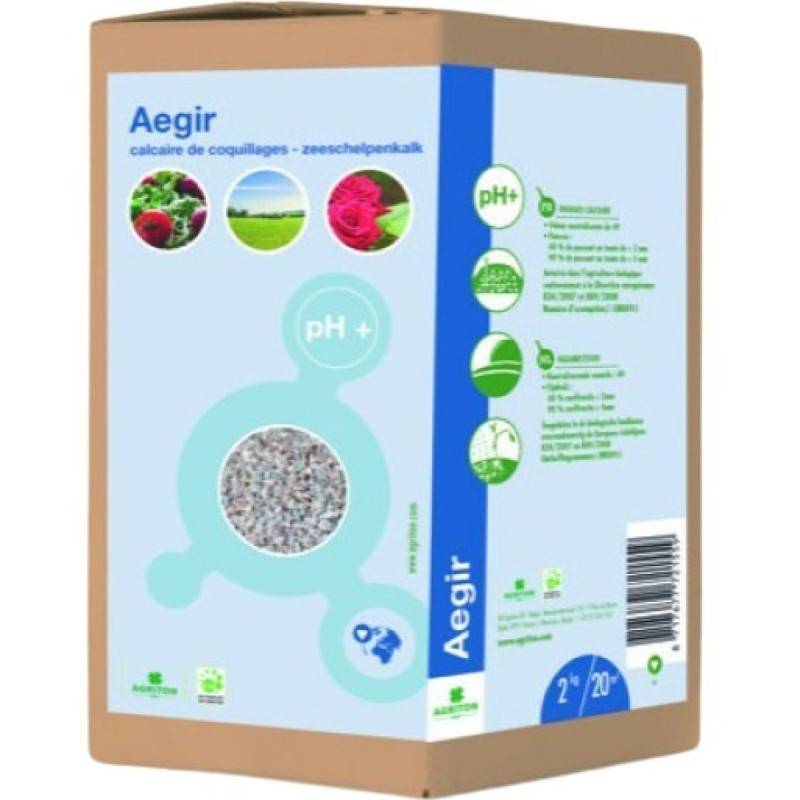Ferme Du Moutta - Aegir calcaire naturel pour équilibrer le pH du sol, boîte de 2 kg