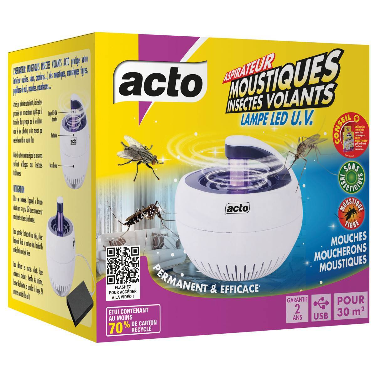Acto - ACTO Aspirateur Moustiques: Innovation LED U.V. pour un Intérieur Sans Insectes - Image 1