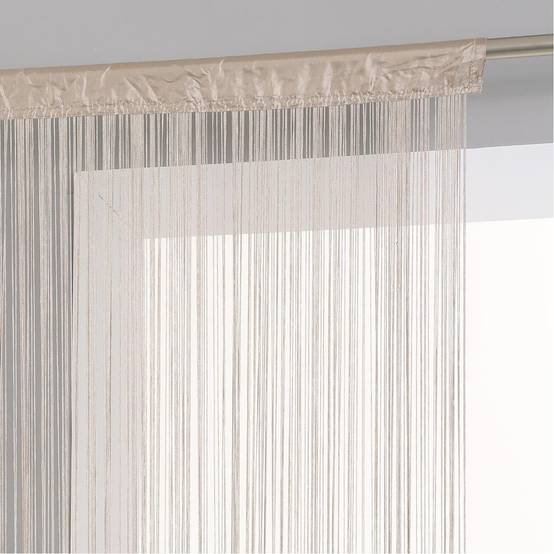 Rideau fil Beige Lin 90 x 200 cm densité optimale - Image 3