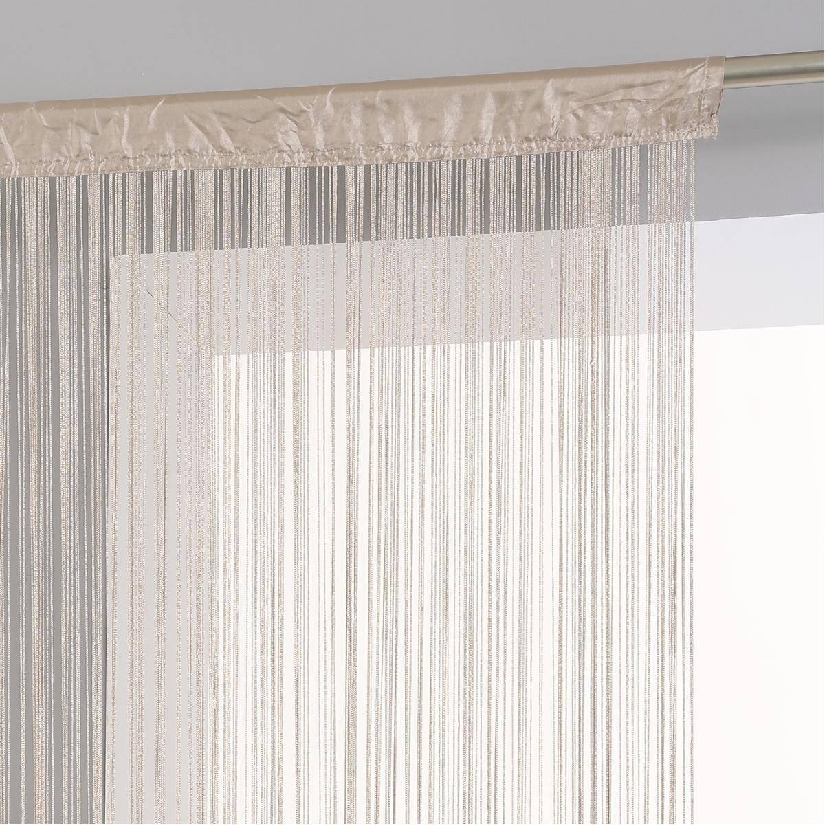 Rideau fil Beige Lin 90 x 200 cm densité optimale - Image 3