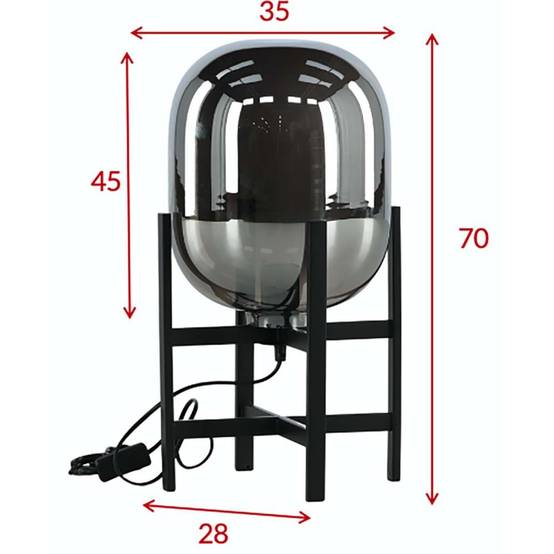 Venture Home - Lampe à poser noir en acier et verre Altair - Image 3
