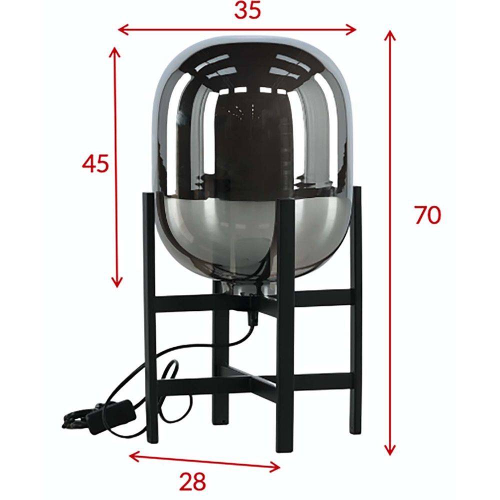 Venture Home - Lampe à poser noir en acier et verre Altair - Image 3