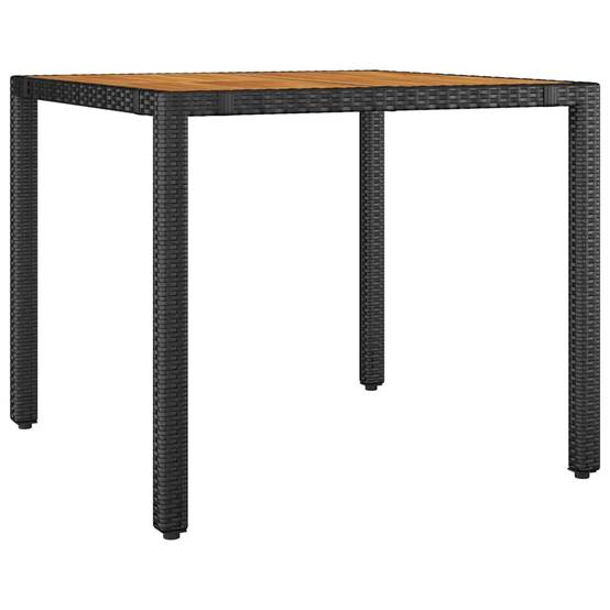 Ensemble de salle à manger pour jardin 5 pcs Noir polyrotin 90 x 90 x 75 cm, Poids :36kg - PANGIVO - Image 5