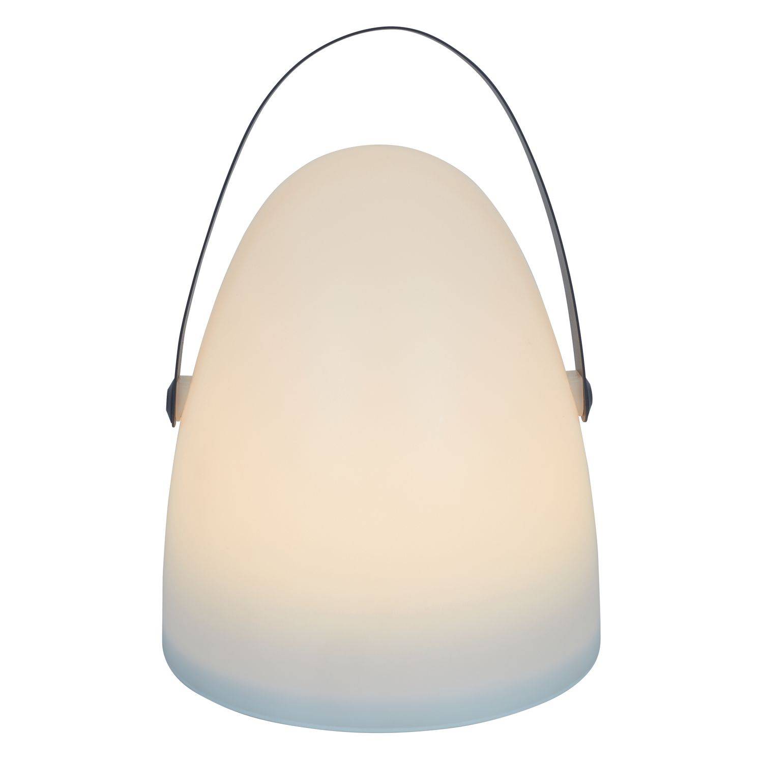 Sans Marque - Lampe d'extérieur à poser avec poignée - Hauteur 30 cm - Blanc et Noir - Toilinux - Imagen 1