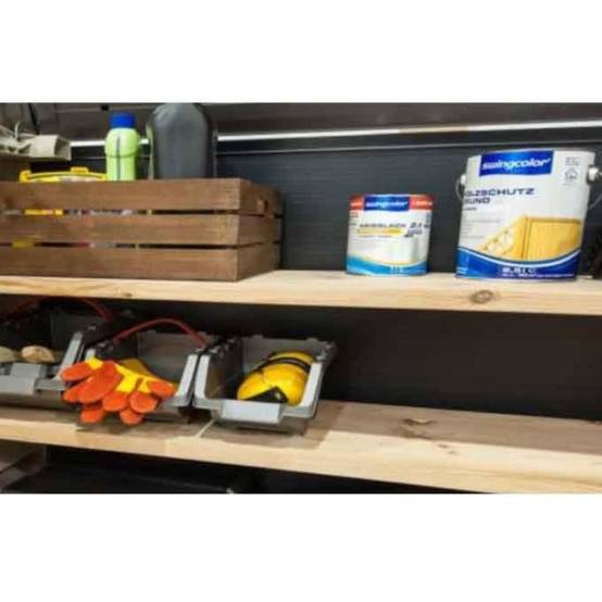 Sans Marque - Coffre de rangement extérieur KETER en résine 880 litres Noir - Malle de jardin sans vérins - Image 5