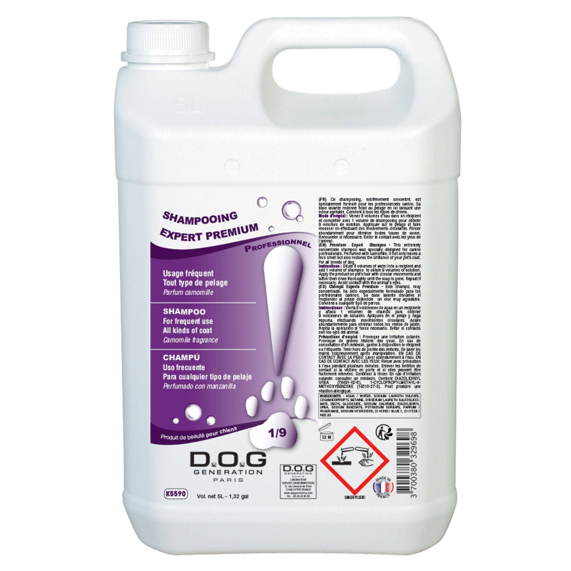 Shampooing Expert Premium Dog Generation : 5 litres DOG GENERATION
