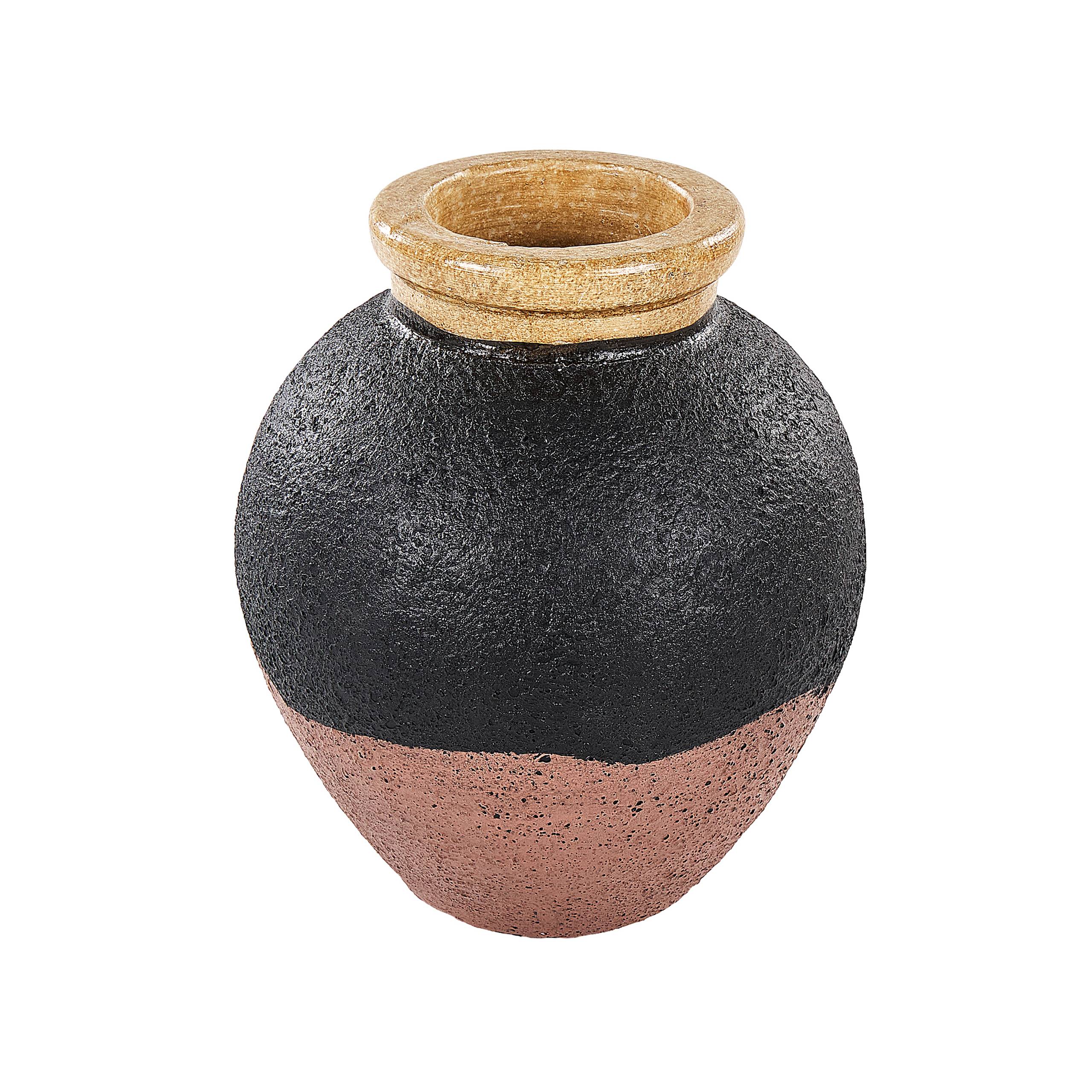 Beliani - Vase décoratif Terre cuite Noir DAULIS - 27x27x31- Beliani - Image 2