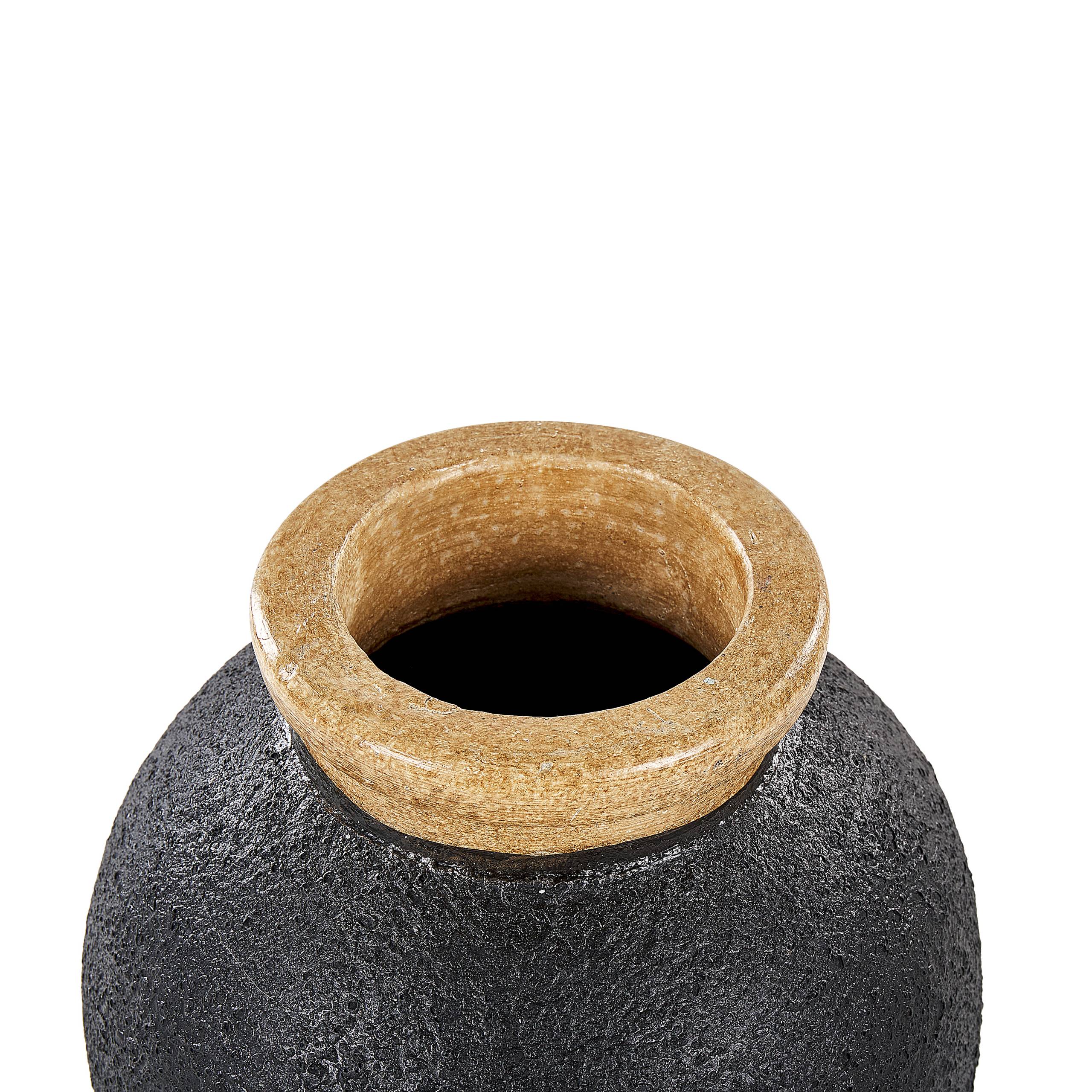 Beliani - Vase décoratif Terre cuite Noir DAULIS - 27x27x31- Beliani - Image 5
