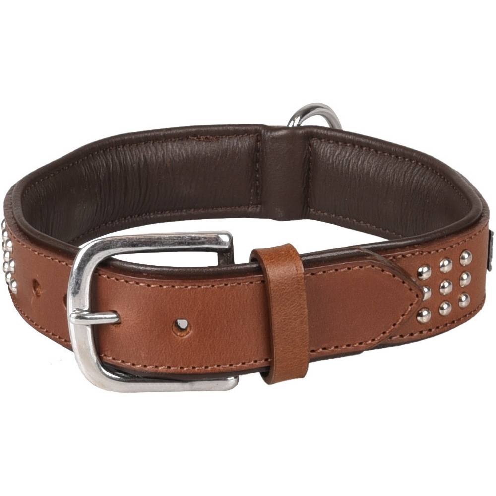 Collier Cuir SEDONA brun taille L 39-45 cm pour chien. - Imagen 2