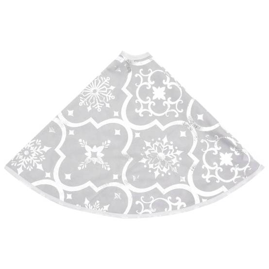 Jupe de sapin de Noël - Robe de sapin - Tapis de sapin de luxe avec chaussette Blanc 90 cm Tissu - Image 5