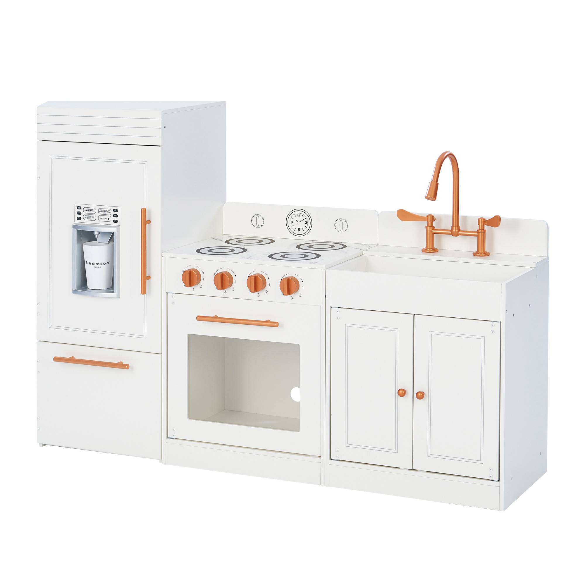 Cuisine en bois pour enfants 80.6 cm, Blanc Teamson Kids - Image 1