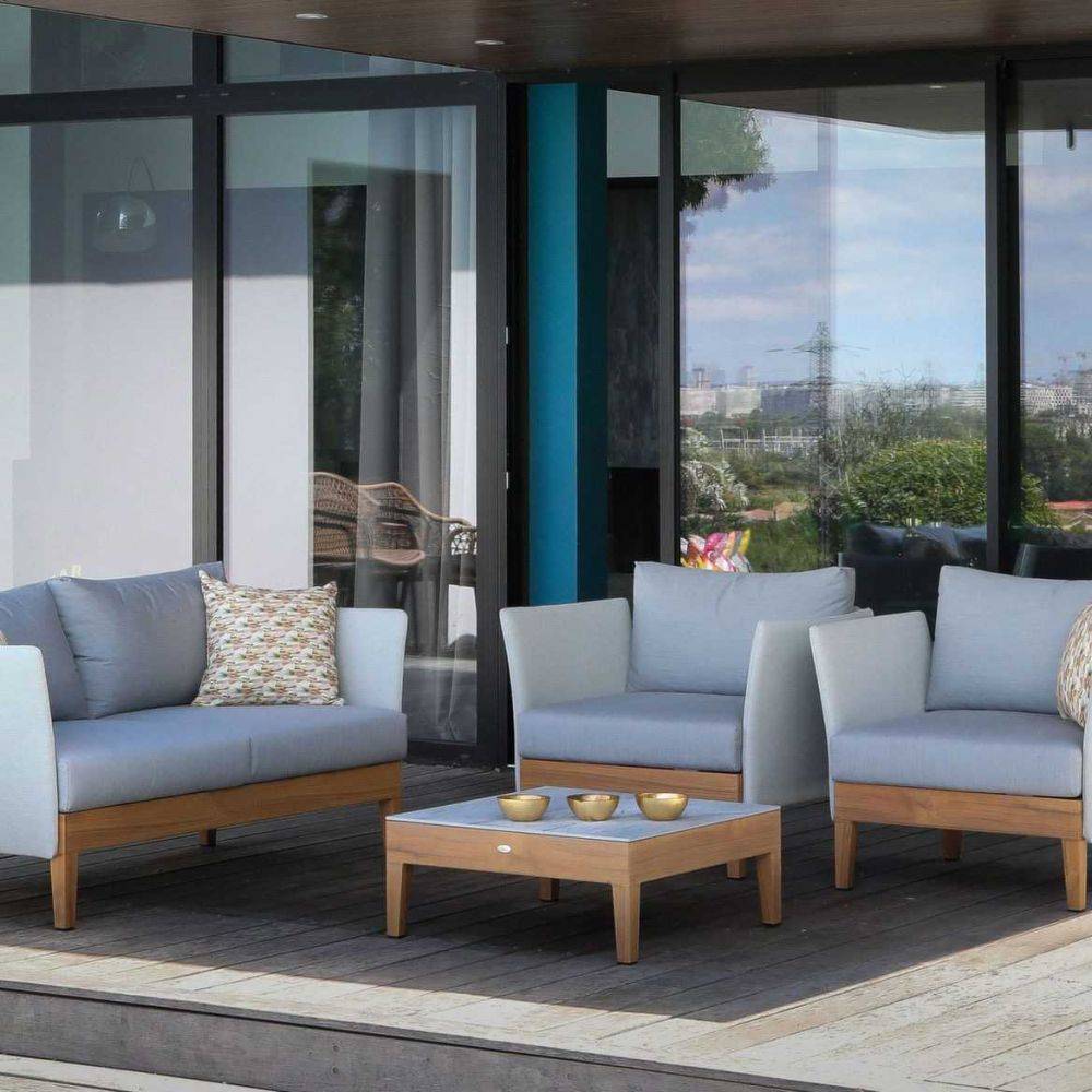 Fauteuil de jardin en aluminium et tissu Welcome - Imagen 2