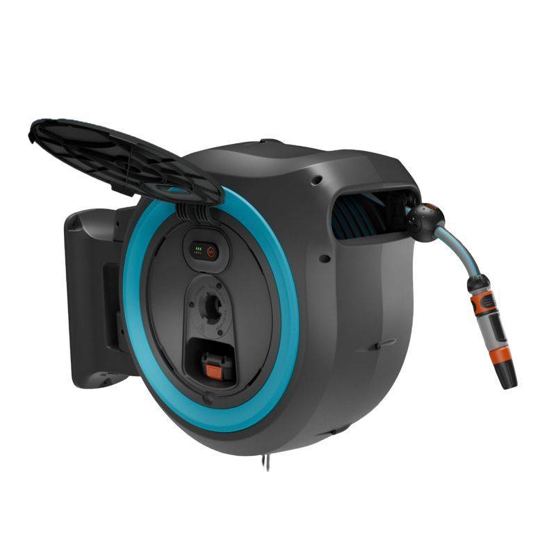 Gardena - Dévidoir automatique mural PowerRoll XXL - 18V - GARDENA - Kit prêt à l'emploi avec batterie P4A - 18645-20 - Imagen 2