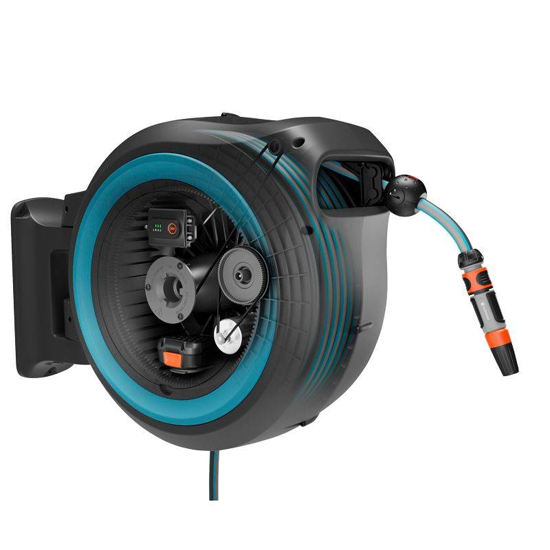 Gardena - Dévidoir automatique mural PowerRoll XXL - 18V - GARDENA - Kit prêt à l'emploi avec batterie P4A - 18645-20 - Imagen 3