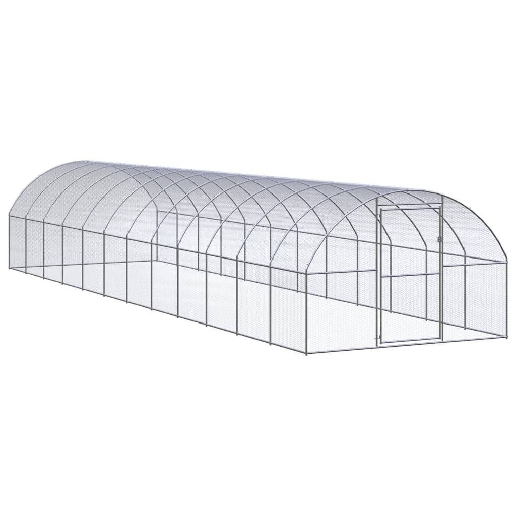 Poulailler extérieur Acier galvanisé Volière grillagée pour jardin 3x12x2 m – ComfortXL Outdoor Living - Image 1
