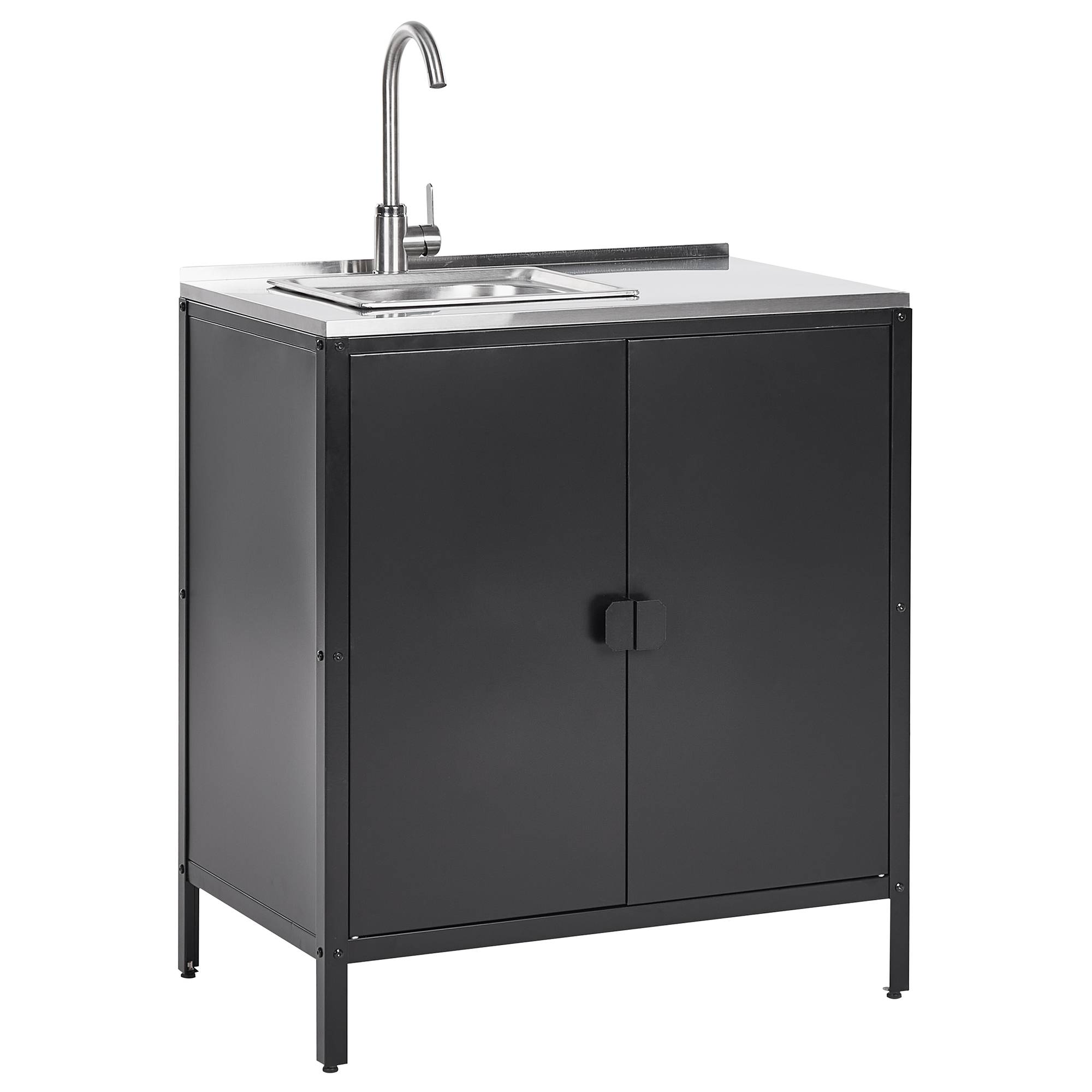 Beliani - Cuisine de jardin Acier Noir VILAMA - 80x50x90- Beliani - Image 2