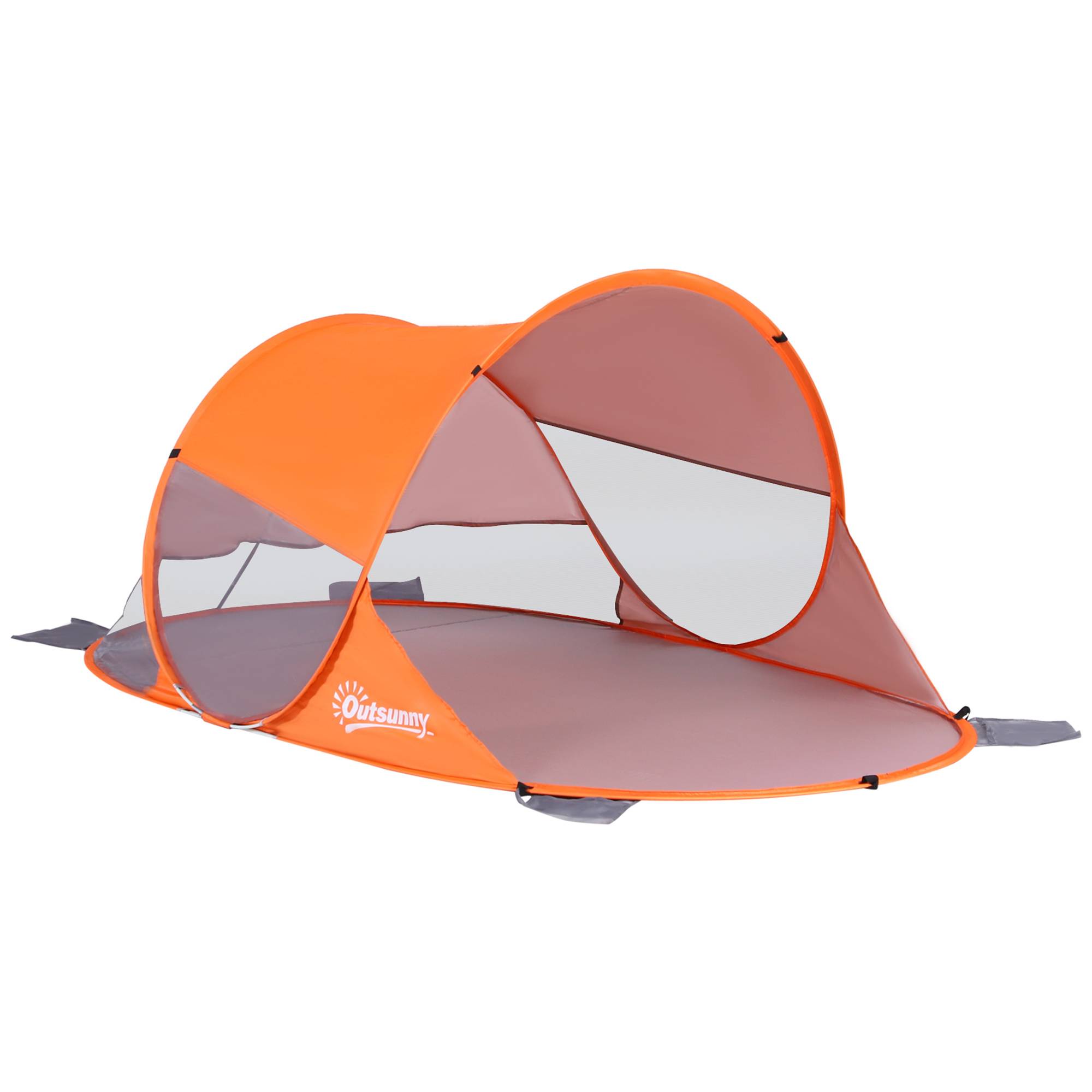 Tente de plage pop-up polyester orange 200 x 120 x 90 cm - PANGIVO - Image 1