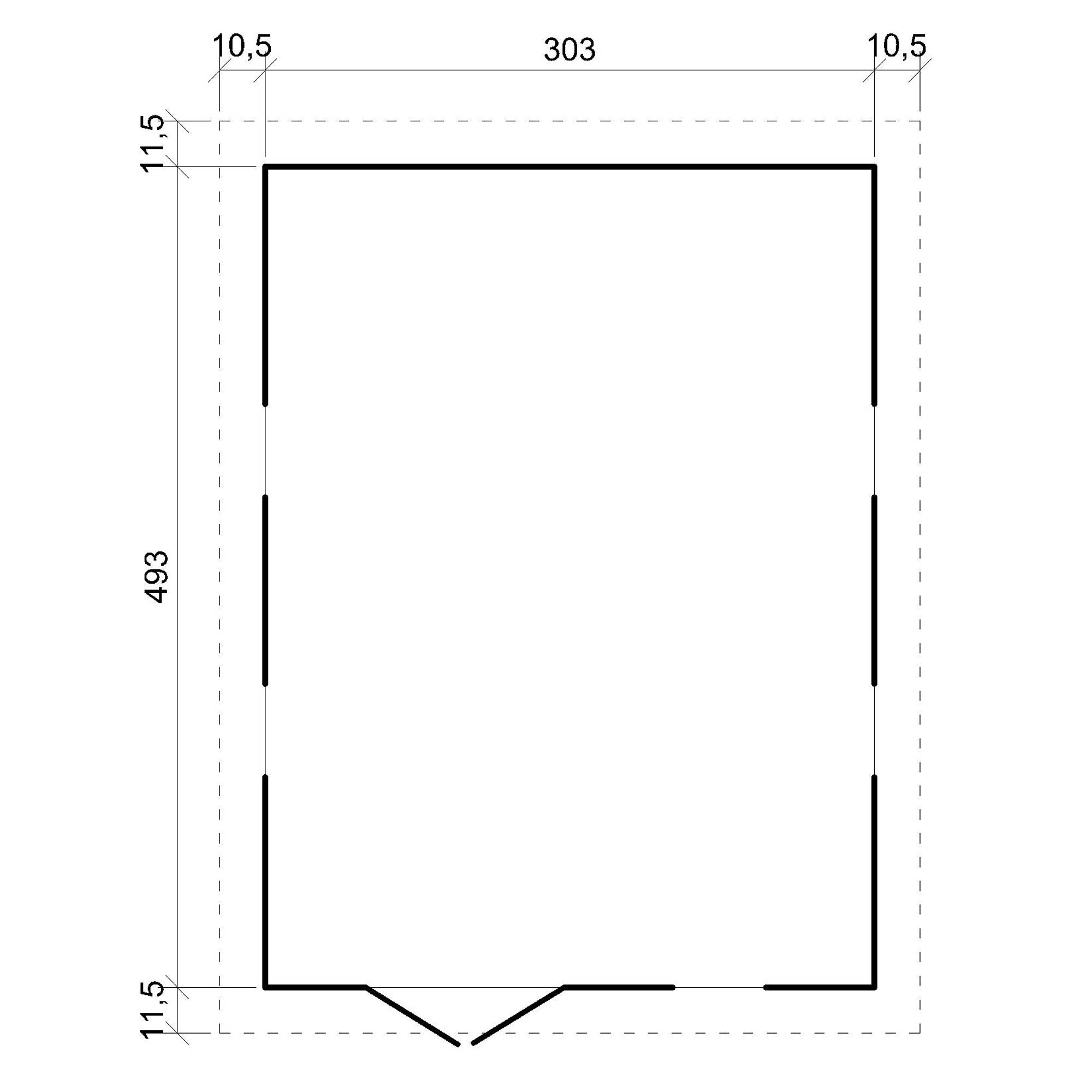 Timbela - Abri de Jardin en Bois Naturel H226x324x516 cm / 15 m² avec fenêtres - Atelier rangement outils et vélos - 17 mm d’épaisseur - Timbela M337 - Imagen 7