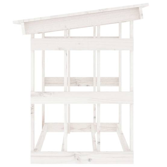Abri Bûches en Bois de Pin Blanc Rangement Extérieur pour Cheminée 108x65x77cm - ComfortXL Outdoor Living - Image 6