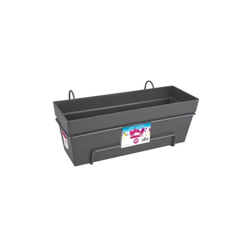 Elho - Elho Loft Urban Balconniere Allin1 50 - Noir - L 49 X B 27 X H 21 Cm - Balconextérieur - 100% Recyclé - Imagen 2