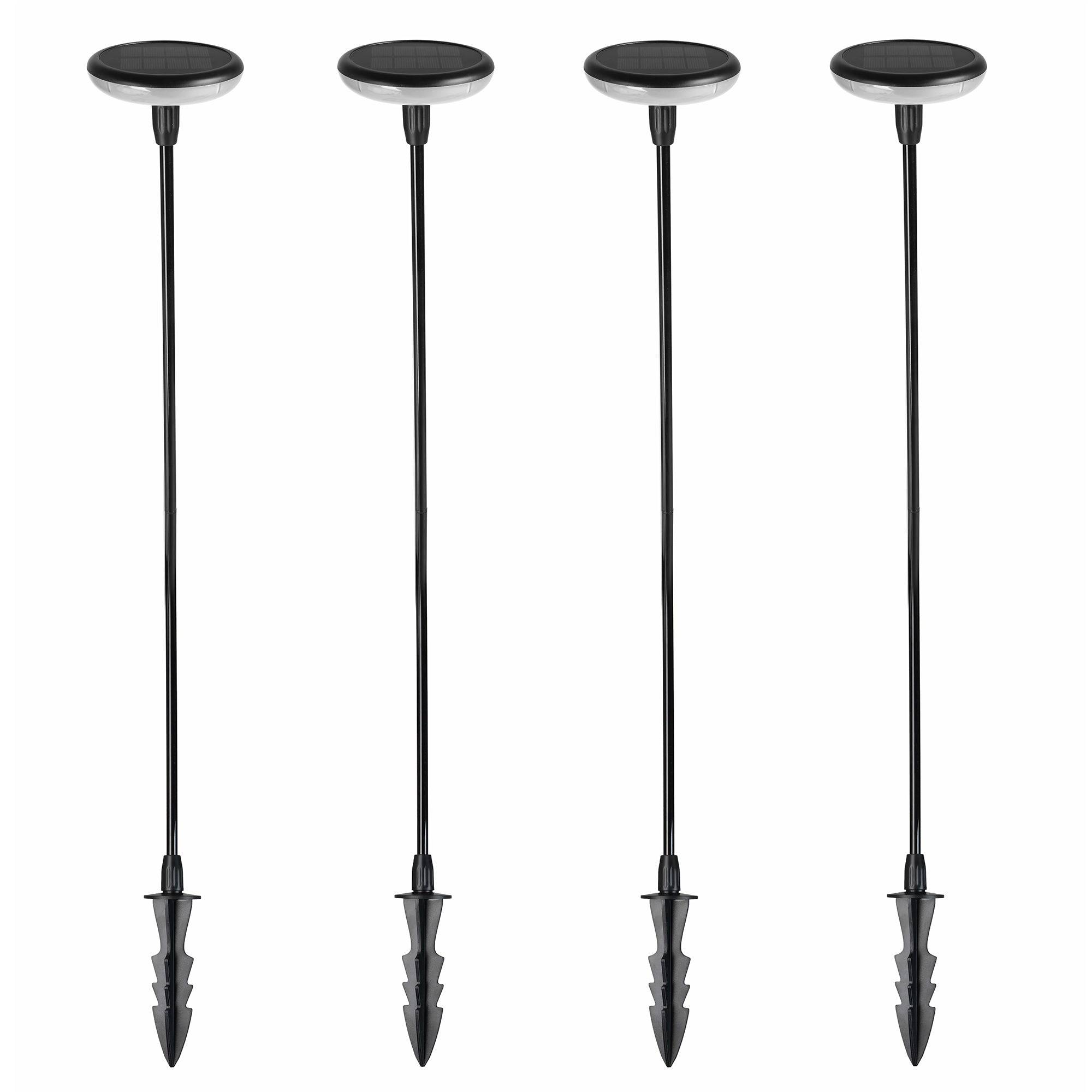 Lumisky - Lot de 4 balises solaires à piquer LUCENTY Noir Plastique H76CM - Imagen 1