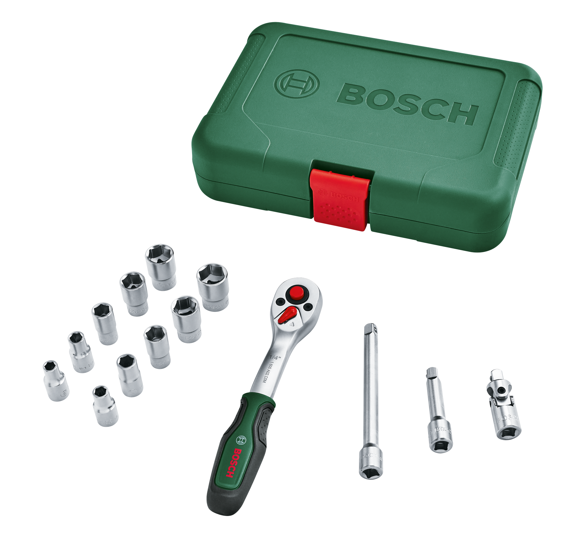 Bosch - Set 14 pièces avec cliquet 1/4' - BOSCH - 1600A02BY0 - Image 1