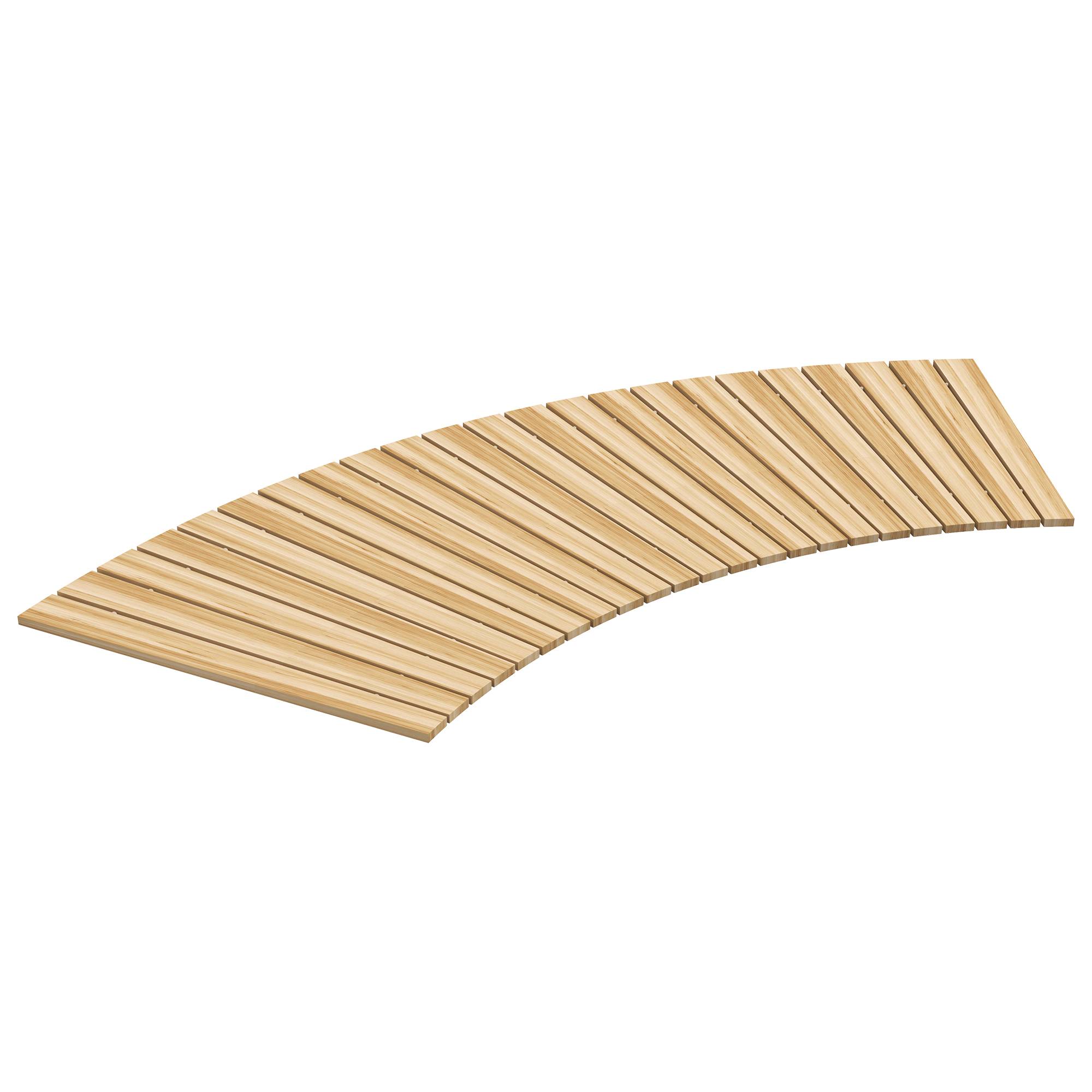 Outsunny - Allée chemin de jardin incurvé enroulable en lattes de bois dim. 120/72L x 38l cm sapin pré-huilé - Outsunny - Imagen 1