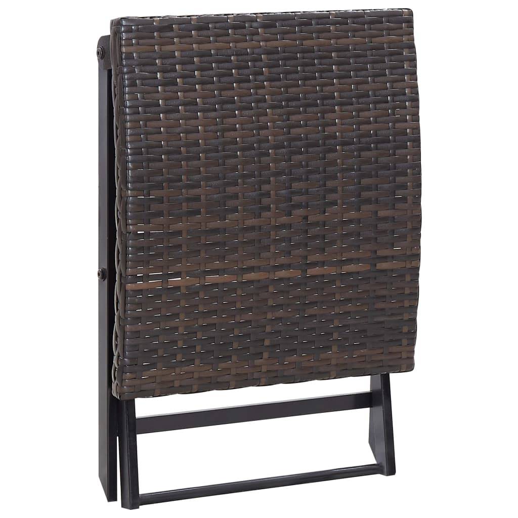 Vidaxl - Tabouret pliable Résine tressée Marron vidaXL 45772 - Image 5