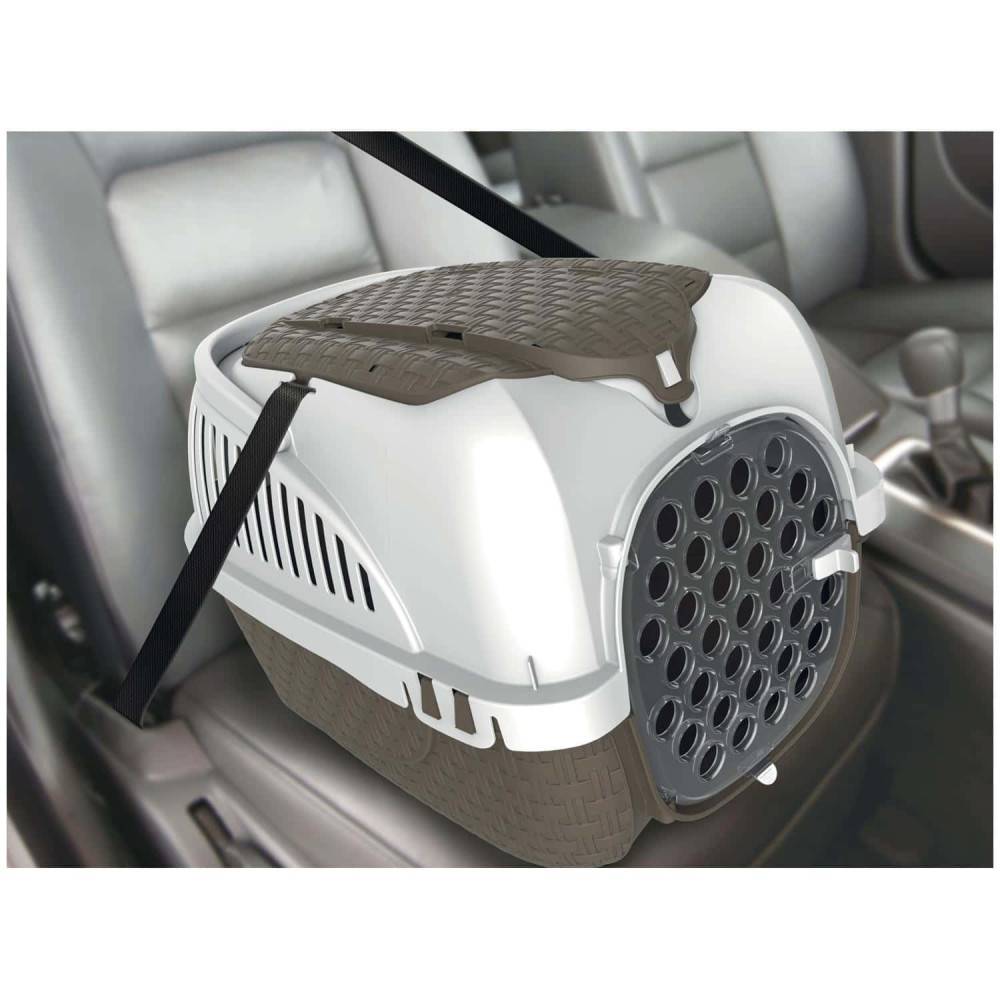 Cage de transport, Tour Taupe taille XS 33 X 52 X 34 cm pour petit chiens ou chats - Imagen 7