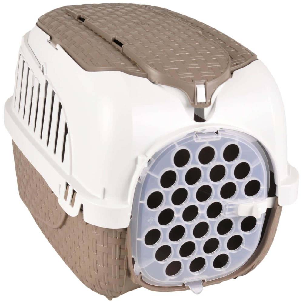 Cage de transport, Tour Taupe taille XS 33 X 52 X 34 cm pour petit chiens ou chats - Imagen 1