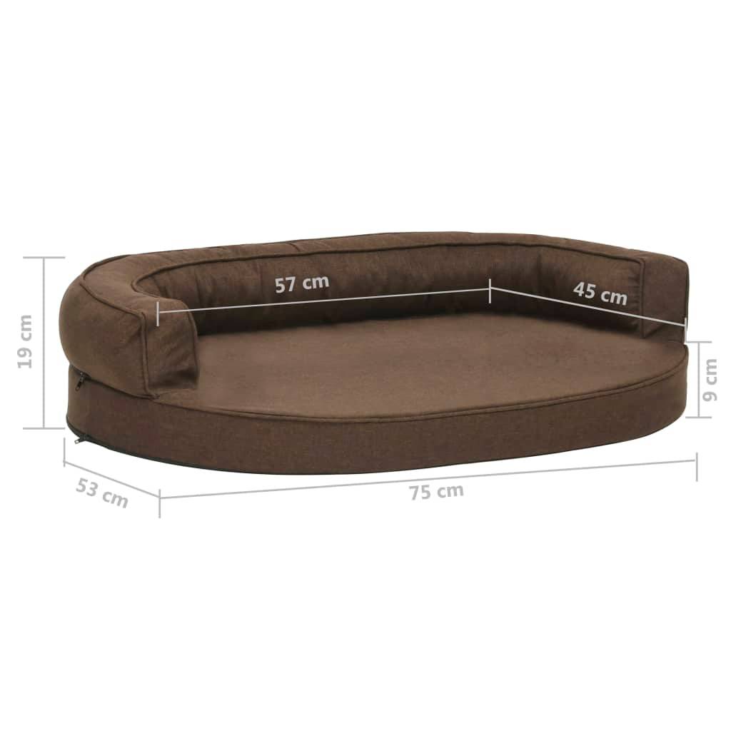 Vidaxl - Matelas de lit ergonomique pour chien 75x53 cm Aspect de lin vidaXL 171302 - Imagen 3