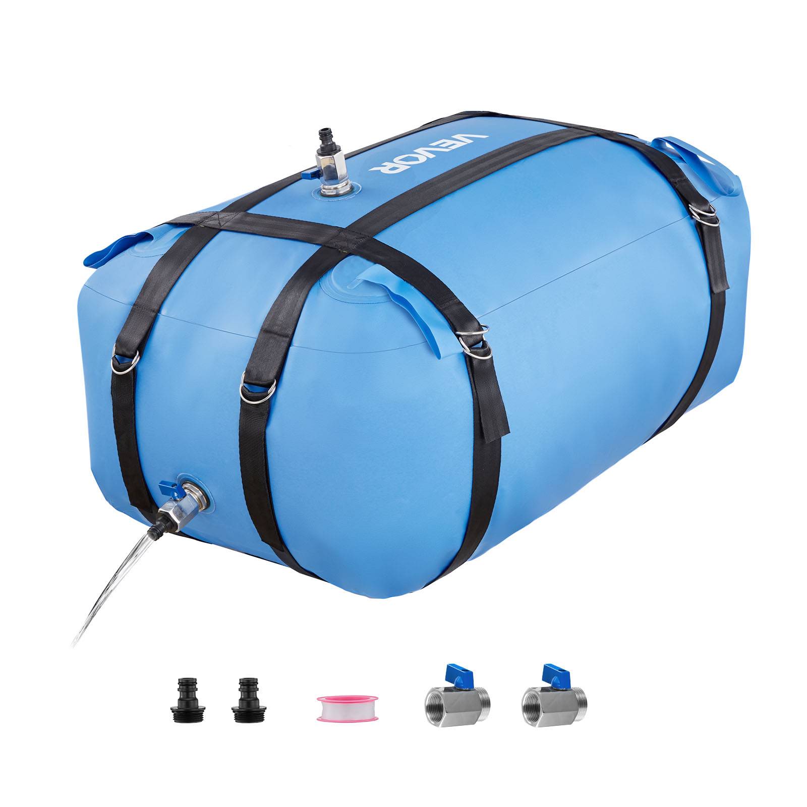 VEVOR Réservoir d'Eau Souple Vessie de Stockage Eau Pliable en TPU 132 L Bleu - Image 1