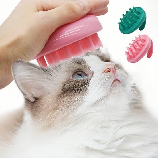 Brosse de Massage Pour Animaux de Compagnie Silicone Naturel Doux, Élimine Poils - Lytech - Image 1