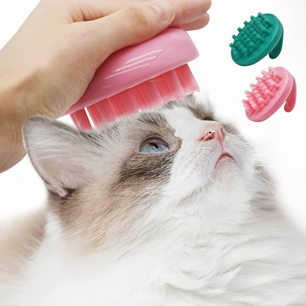 Brosse de Massage Pour Animaux de Compagnie Silicone Naturel Doux, Élimine Poils - Lytech - Image 1