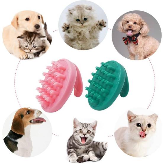 Brosse de Massage Pour Animaux de Compagnie Silicone Naturel Doux, Élimine Poils - Lytech - Image 4
