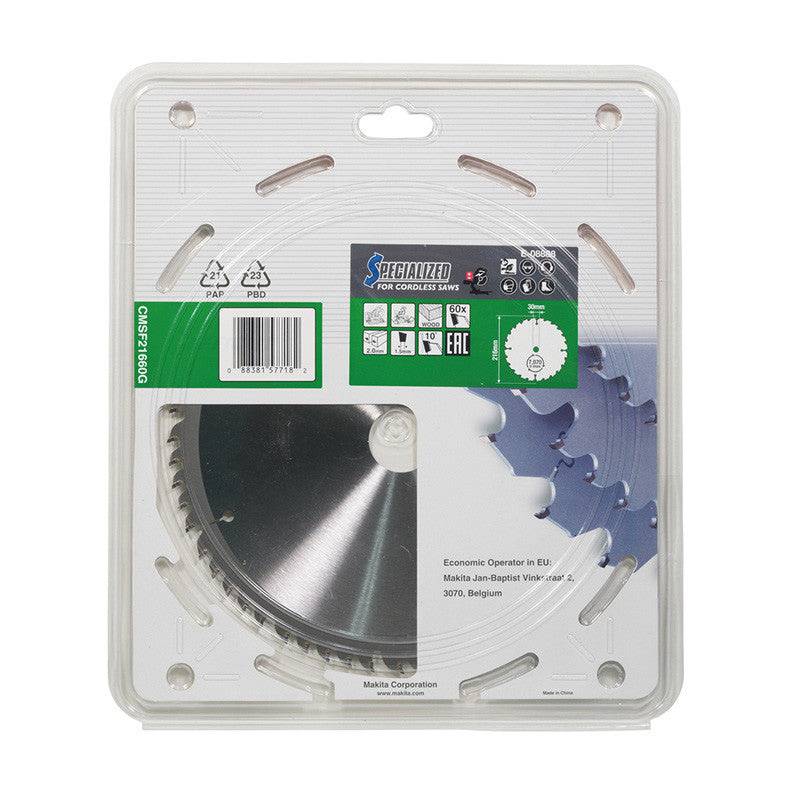 Lame carbure EFFICUT bois pour scies radiales à batterie MAKITA216x30mm, 60 dents - MAKITA - E-08888 - Image 2