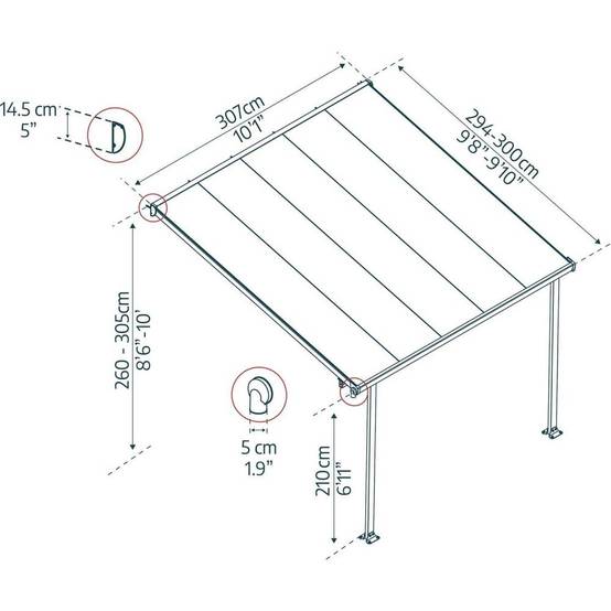 Canopia - Canopia Pergola Feria 3X3 Grise - Image 3