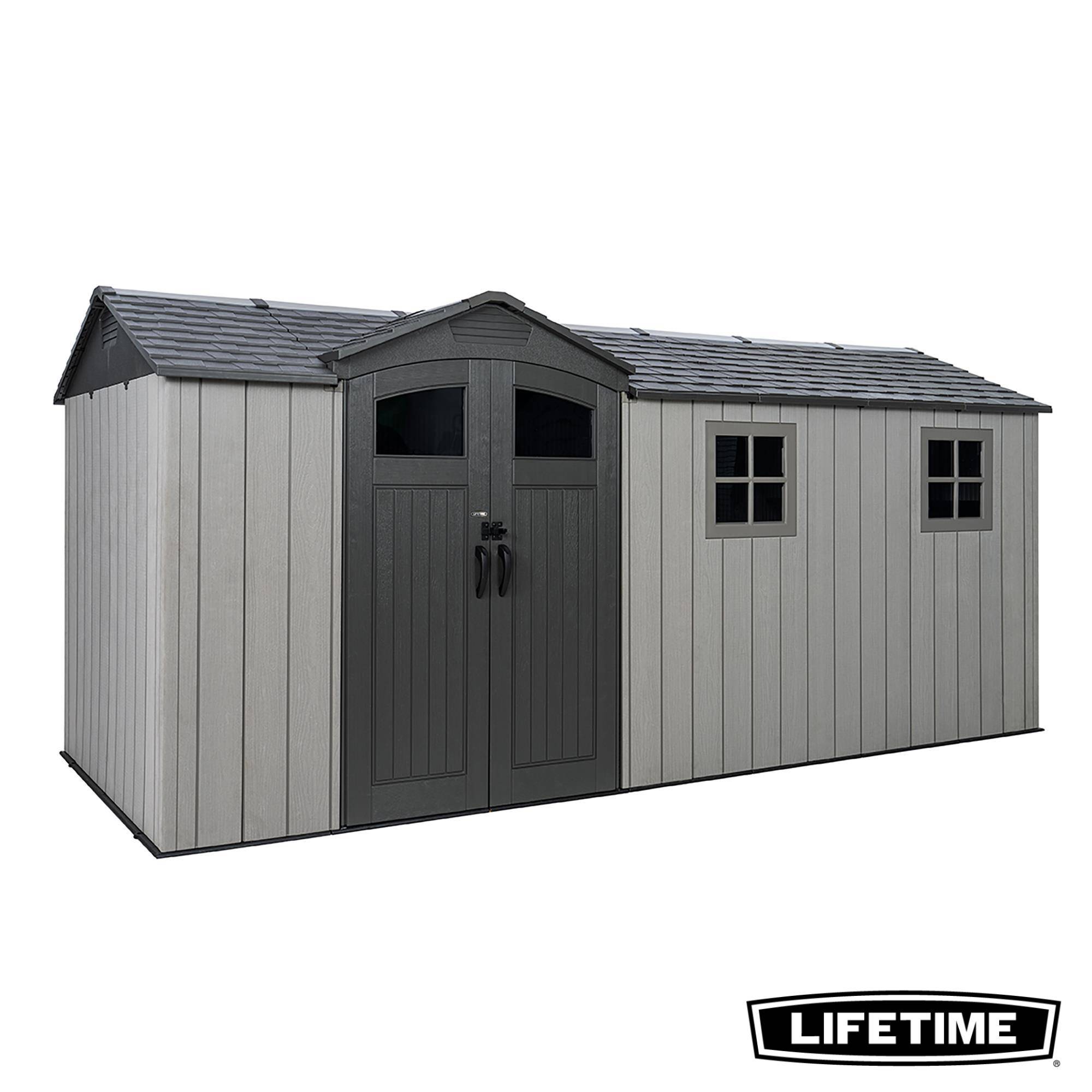 Lifetime - Abri de jardin résine 9.6 m2 (4.98 x 2.14 m) LIFETIME #60478 - Image 1