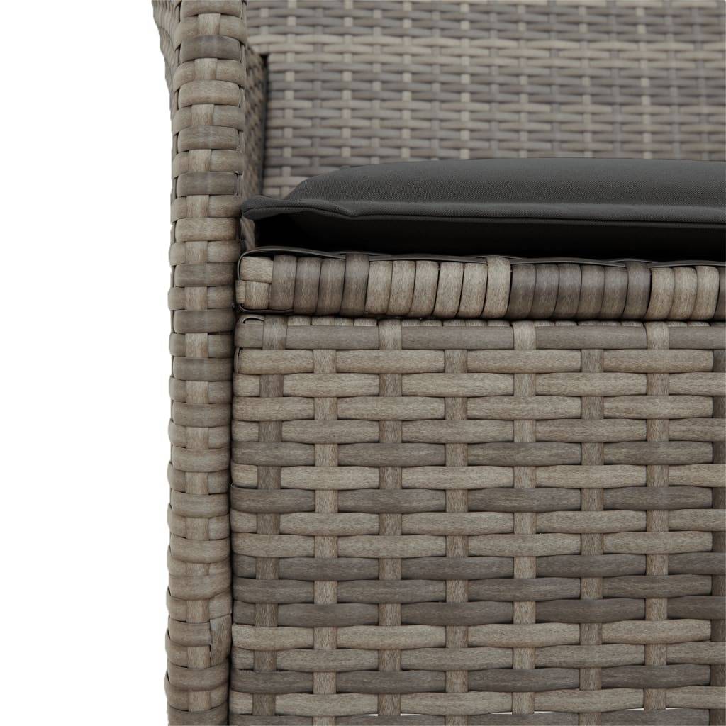 Vidaxl - Chaises de jardin coussins lot de 2 gris résine tressée et bois vidaXL 368718 - Image 4