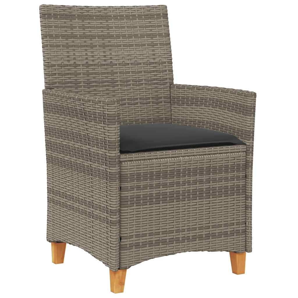 Vidaxl - Chaises de jardin coussins lot de 2 gris résine tressée et bois vidaXL 368718 - Image 5