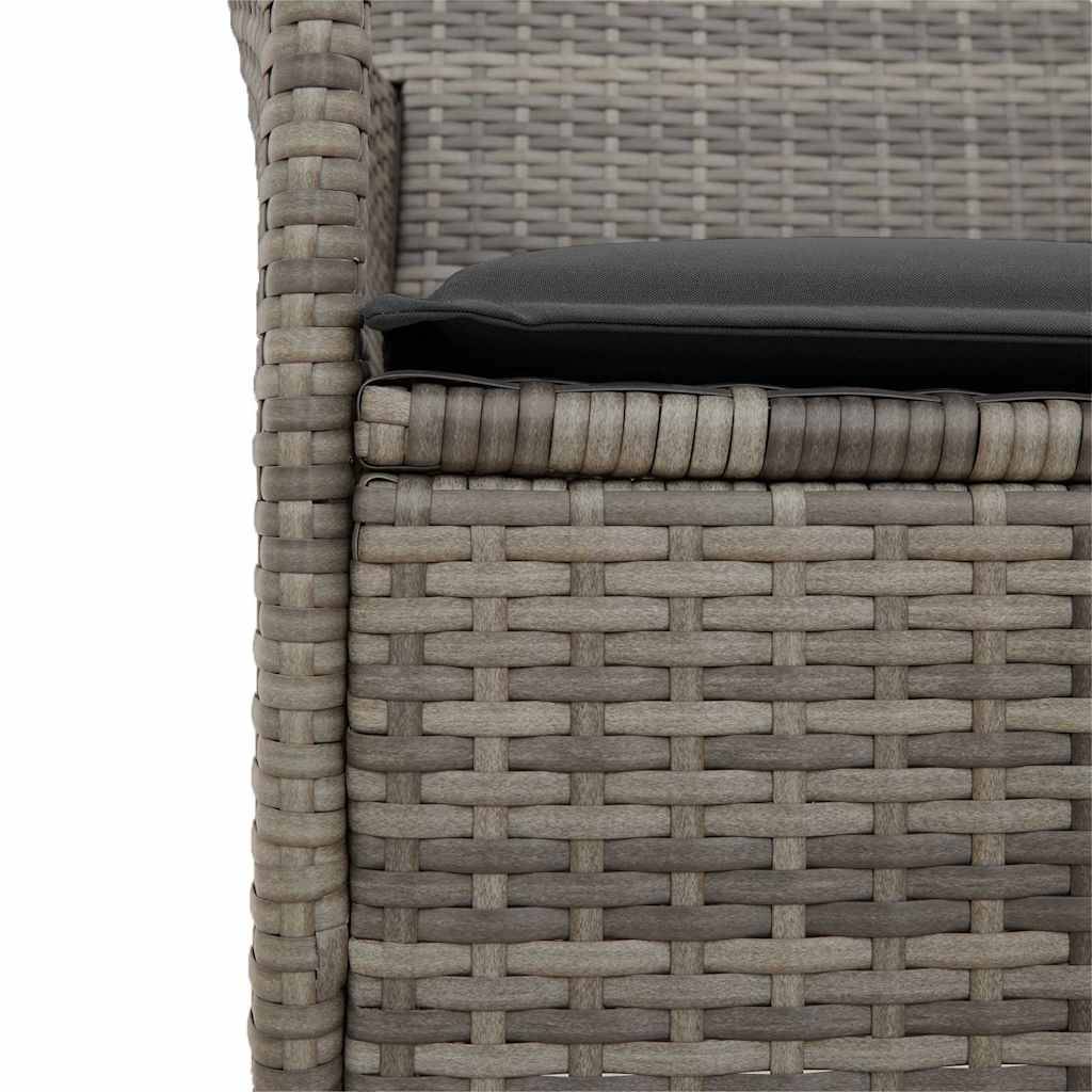 Vidaxl - Chaises de jardin coussins lot de 2 gris résine tressée et bois vidaXL 368718 - Image 4