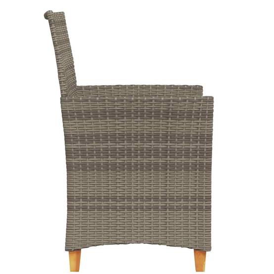 Vidaxl - Chaises de jardin coussins lot de 2 gris résine tressée et bois vidaXL 368718 - Image 7