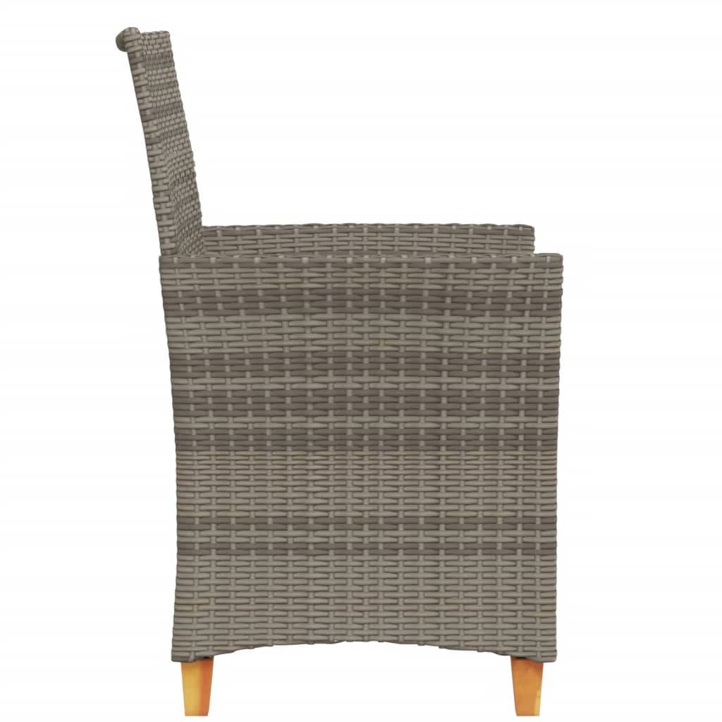 Vidaxl - Chaises de jardin coussins lot de 2 gris résine tressée et bois vidaXL 368718 - Image 7