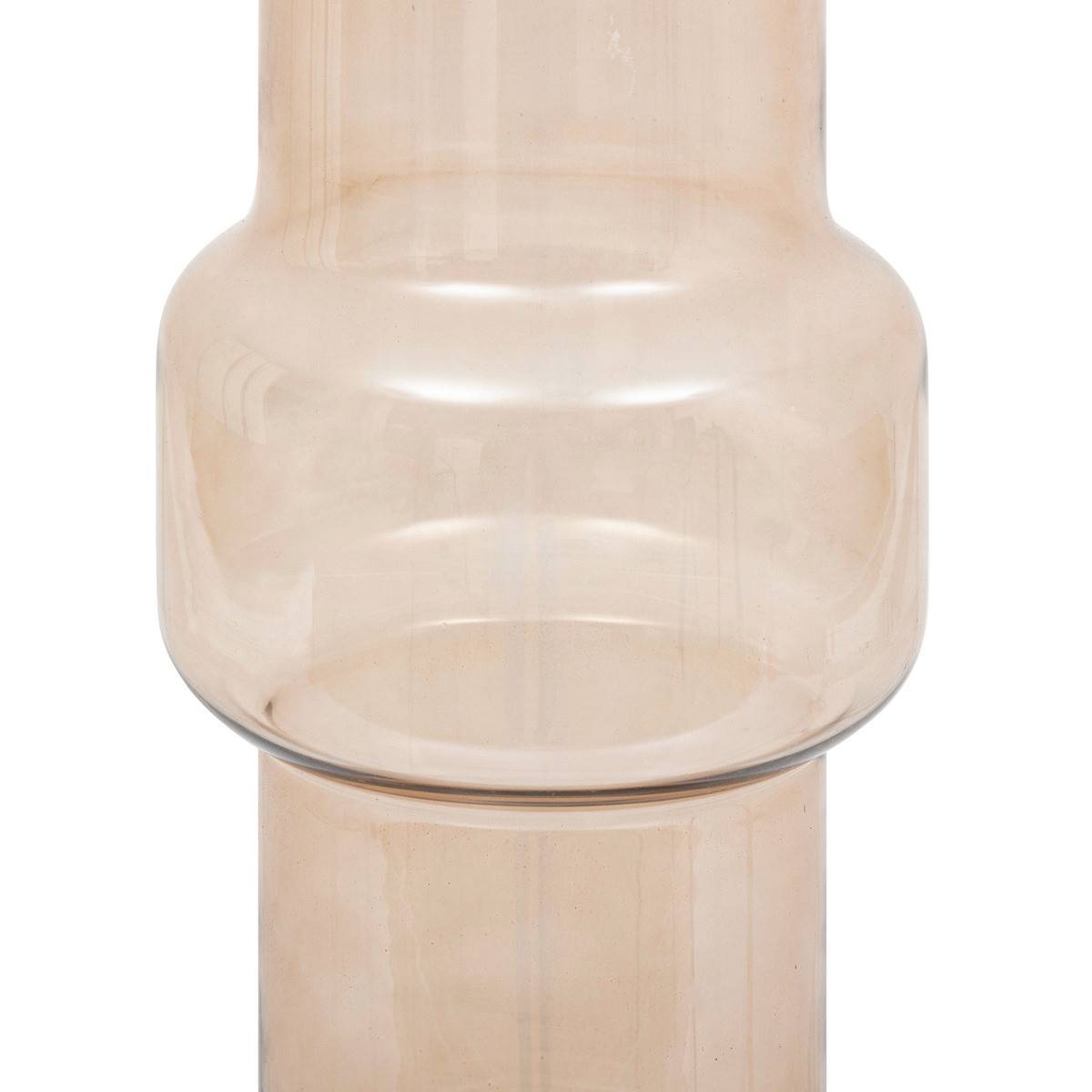 Atmosphera - Vase en verre modelé Rose clair  H  30 cm - Image 2